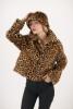 Veste boutonnée imprimé panthère